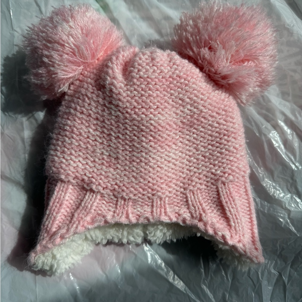 3 for $12 🔴 Pink Knitted Pom-Pom Hat for Kids